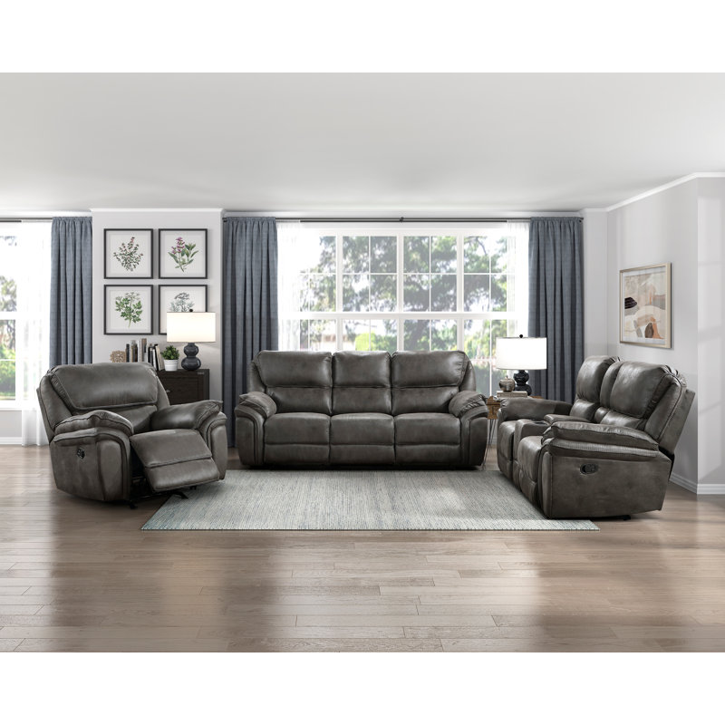 Lineham 44.5" Modern & Contemporary Polished Microfiber Rocker Reclining Chair with Gentle Rocking Motion, Rocker, Gray