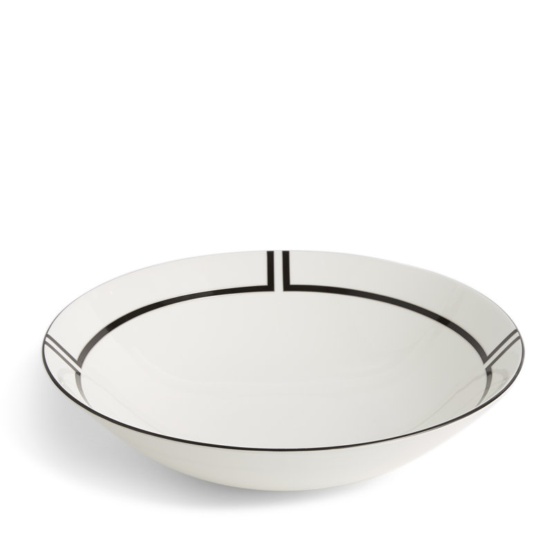 Bol de service rond en graphite 11,2 po Vera Wang Luxe