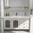 17"L x 15.5" W Drop-In Bathroom Sink White Ceramic Porcelain Oval Bathroom Sink Semi Recessed Sink