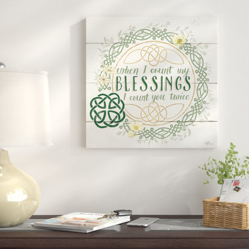 «Irish Blessing II», impression sur toile, H 12 po x l 12 po x P 1,5 po, Toile tendue, Pas de tapis