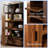 Kitchen Pantry Cabinet With Multi-functional Pull-out Tiered Storage Shelves