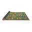 Tapis bleu/orange/bleu ciel contemporain-1642028817