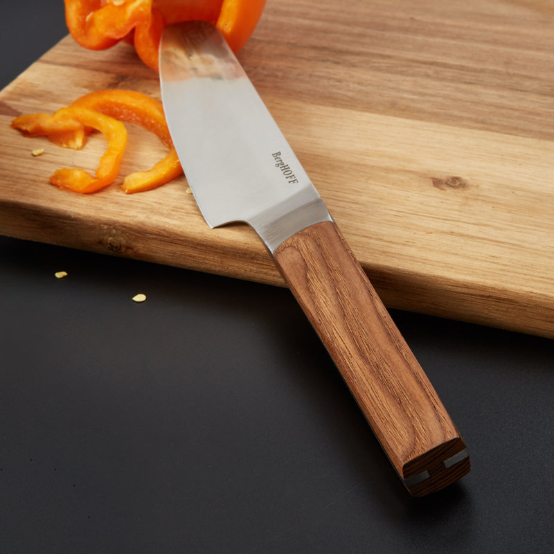 BergHOFF DiNA Ion 3pc Stainless Steel Knife Set, Ash Wood