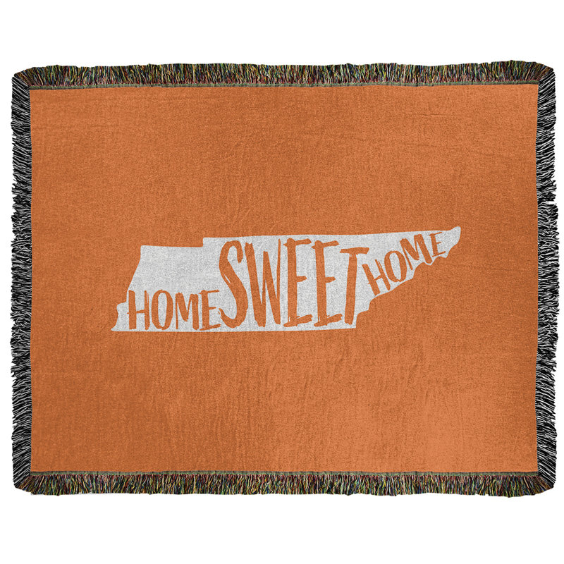 Jeté en coton tissé tennessee doux, l 50 po x L 60 po, Orange