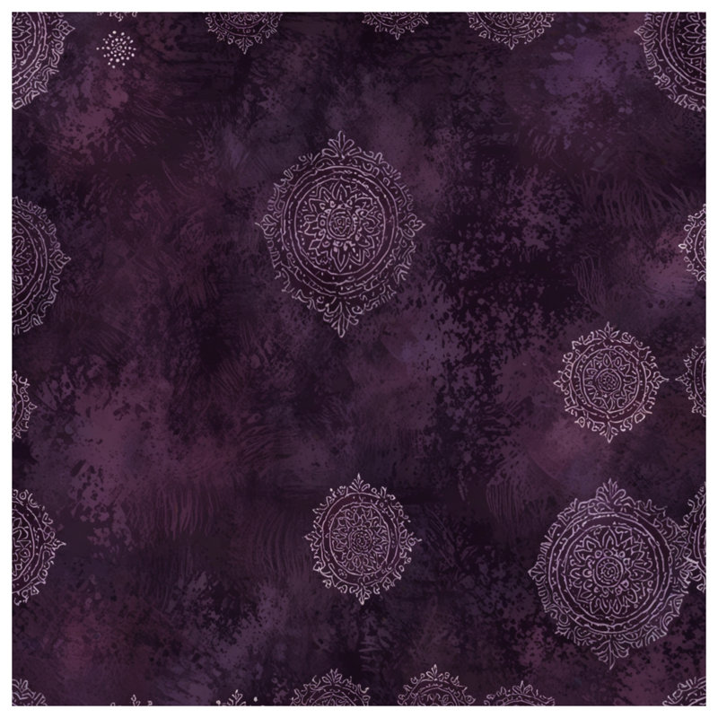 Édredon mauve à motif ornemental, Twin Extra Long