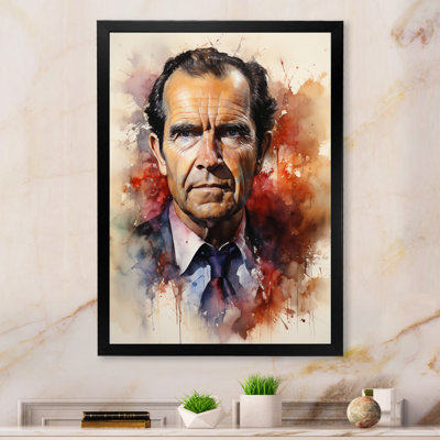 Portrait du président Richard Nixon - impressions d'art président / politique sur mur