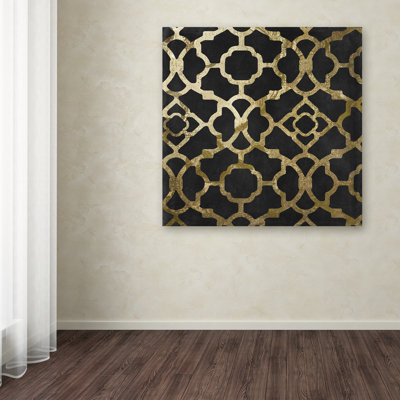 'Moroccan Gold IV' by Colour Bakery Graphic Art on Wrapped Canvas