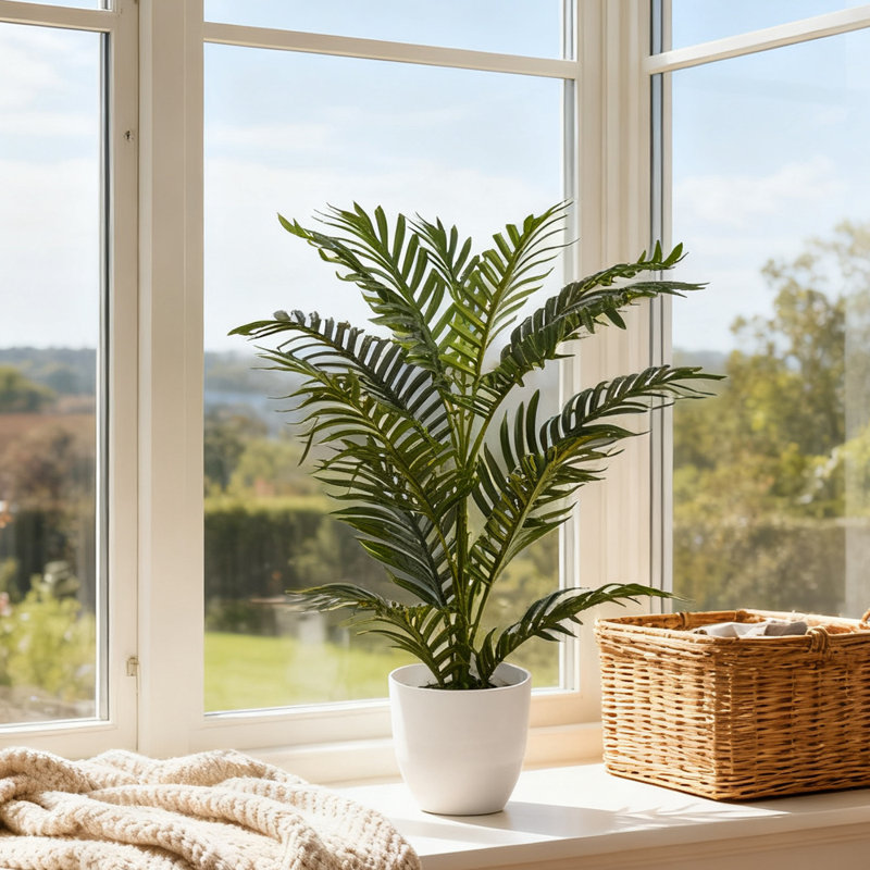 1 plante artificielle en pot de palmier 1 pièce, plantes d'intérieur simulées de 28 pouces pour la maison, le bureau et le salon