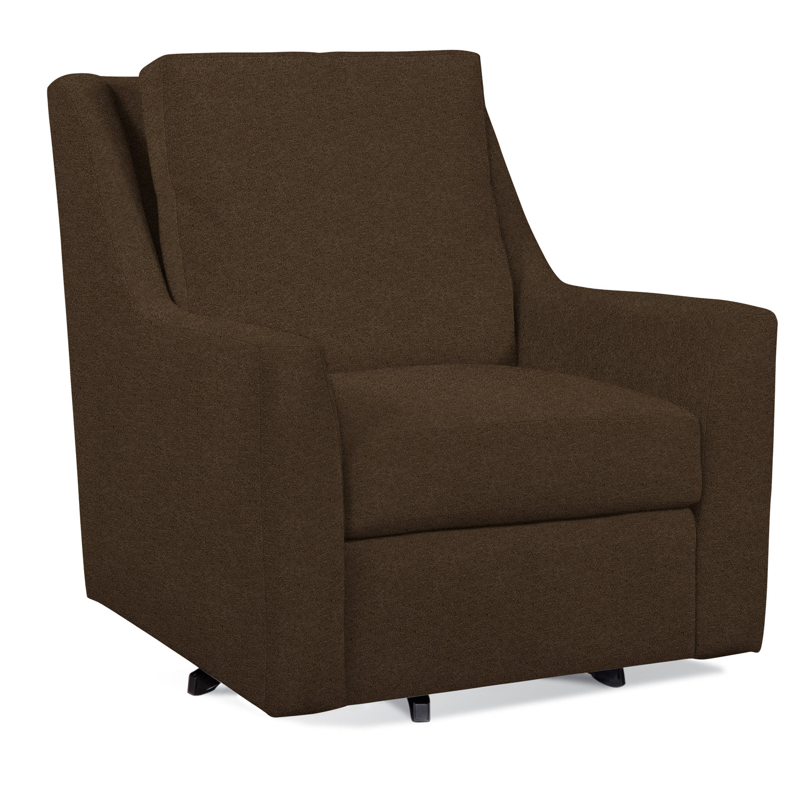 Columbus Cotton Upholstered Swivel Armchair, Elite Chocolate 100% Polyester