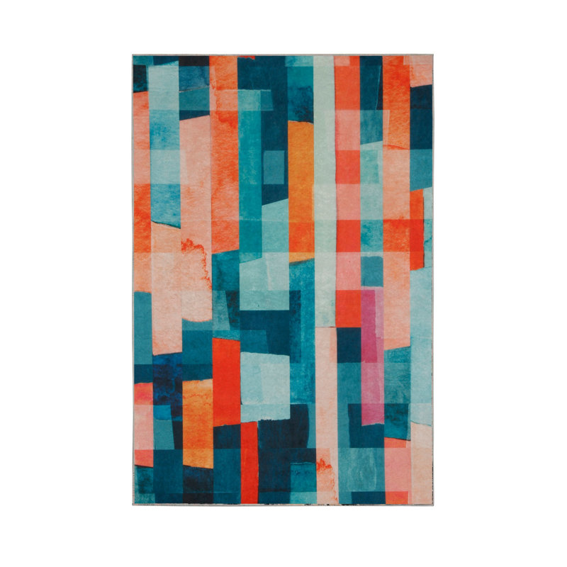 Tapis d'entrée de qualité supérieure, impression numérique 3D, 39,4 x 59,1 pouces | 100% polyester, antibactérien, antidérapant | Hauteur des poils: 0,04 po, lavable à la machine, idéale pour décorer le salon et le vestibule