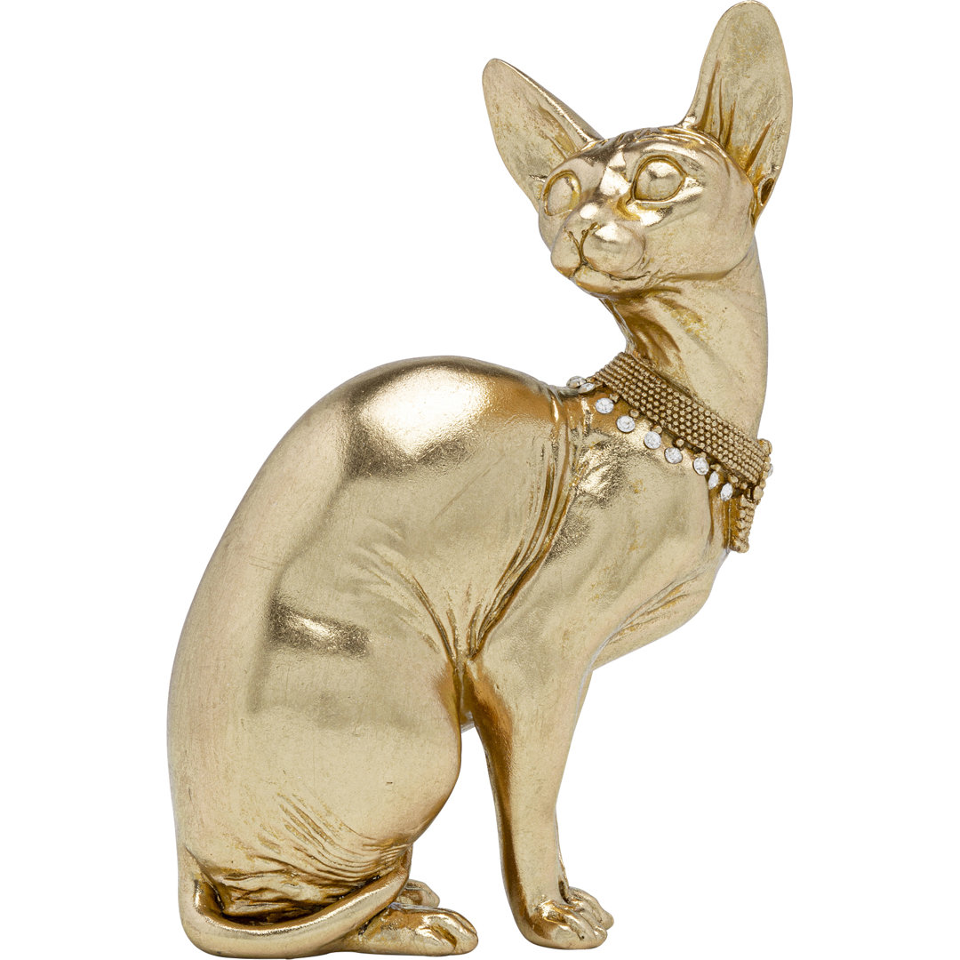 Deko Figur Sitting Cat Audrey Gold