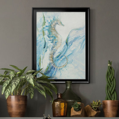 Toile encadrée de qualité supérieure New Seahorse - prête à être accrochée