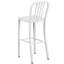Commercial Grade Metal Indoor-Outdoor Stool with Vertical Slat Back-1824115529-1824115520