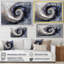 Abstrait Vortex cosmique noir et blanc IV - Abstrait spirales murales-1500027245-1500027244-1500027238
