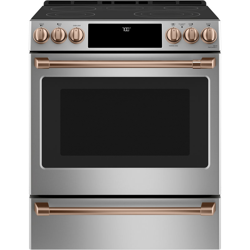Front Control Electric Range Handle Kit, Brushed Copper