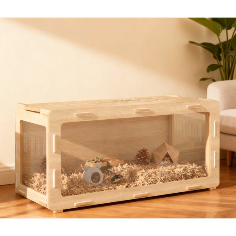 Cage à hamster avec vue facile