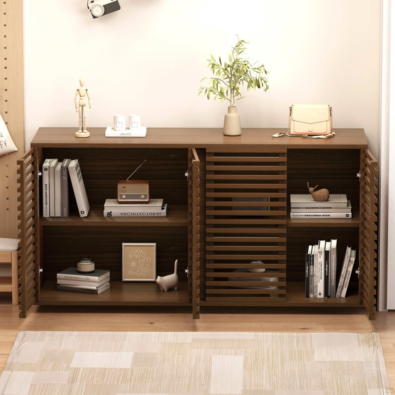 Buffet avec portes en bois massif
