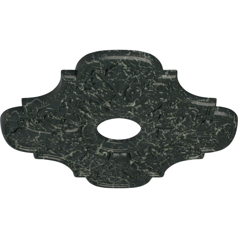 Médaillon de plafond H 17,75 po x l 17,75 po x P 1 po Peralta, Tortue peinte craquelé