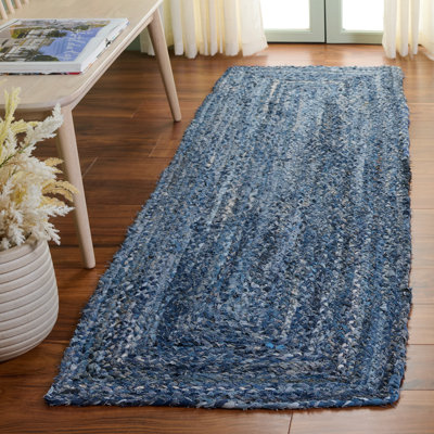 Braided Hand Woven Cotton Solid Color Indoor Rug