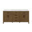 Meuble-lavabo double 72,05 po avec plateau en marbre Jaylea