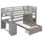Lit superposé Keirson avec tiroirs et tablettes