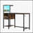 Computer Desk with Power Outlet, USB Ports, and Reversible Shelves for Home Office, Perfect for Small Spaces and Enhanced Productivity.-522180780