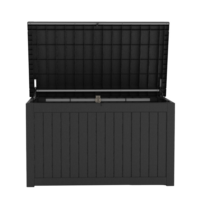 Boîte de rangement en résine 180 gallons, Noir