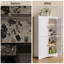Armoire de cuisine de 43,3 po de hauteur avec tablettes réglables et tablette à micro-ondes, grande armoire de rangement pour la salle à manger et le salon-874114331