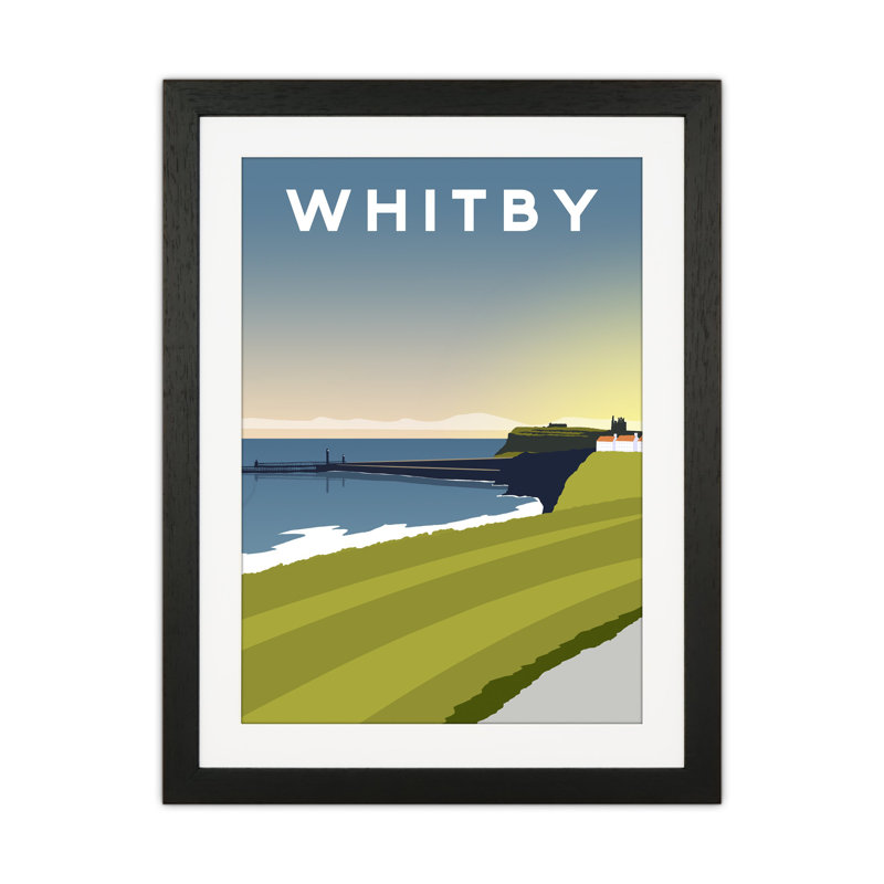 Whitby 5 Portrait - Print, 53.5cm H x 43.5cm W x 3cm D, Black Framed