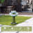 Audhumbla Solar Powered 28.35'' 2-Tier Flower Resin Birdbath Outdoor Fountain with Lights