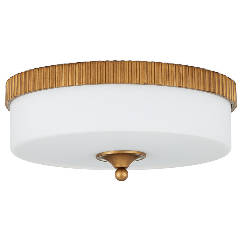 Barry Goralnick Bryce 1 - Light LED Flush Mount, Gold