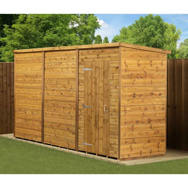 Modular Pent Garden Shed No Windows, 206cm H x 302.26cm W x 119.38cm D