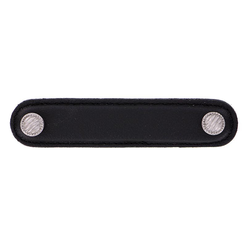 Sanzio Lines and Dots 6'' Center to Center Bar Pull, 5", Polished Nickel, Dark Bronze