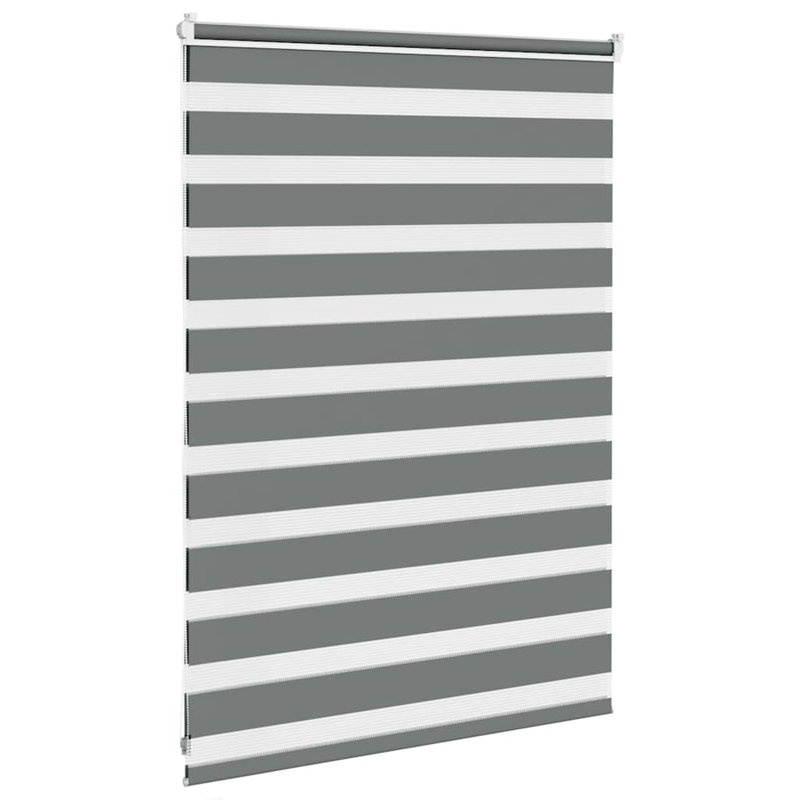 George Oliver Zebra Blind Polyester, 115cmW x 100cmL, Dark Grey