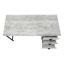 Bureau d'ordinateur, bureau personnel, ordinateur portable, tiroirs de rangement, L 55 po, bureau, stratifié gris, métal noir, contemporain, moderne