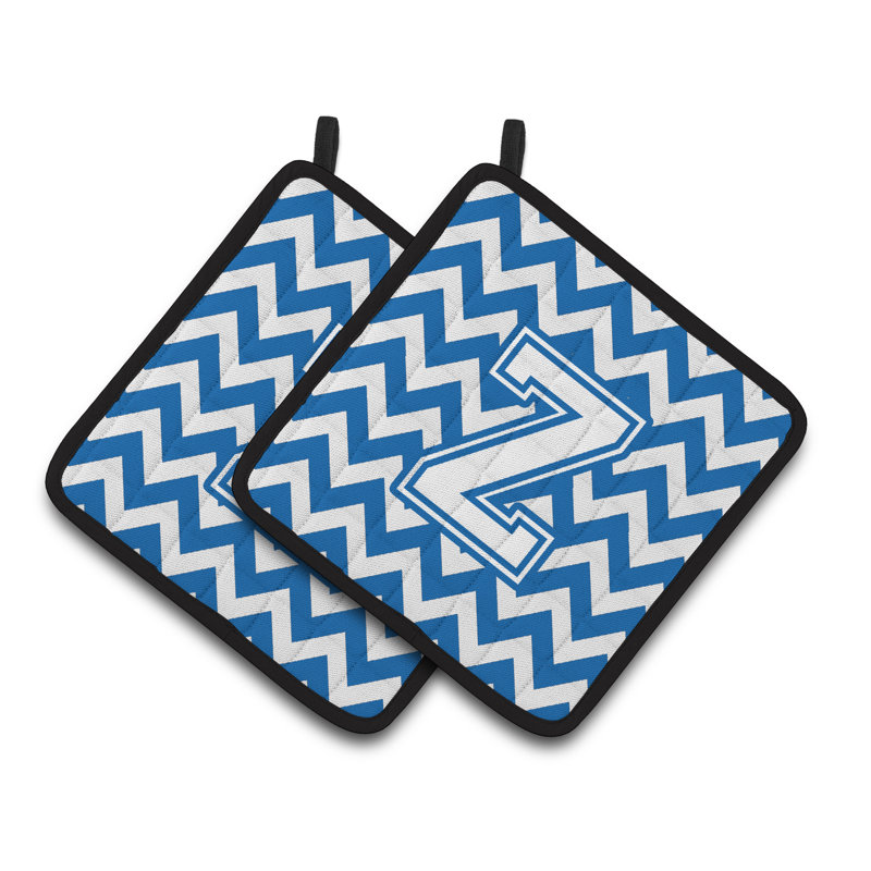 Poignée à chevrons, Z, Blanc / bleu