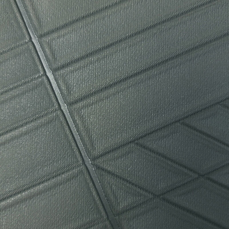 Papier peint hexagonal lourd texturé gris foncé métallique 3D