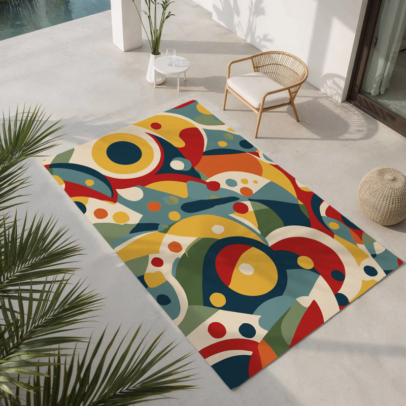 Tapis intérieur et extérieur Vibrant Pulse, Rectangle 1'6" x 2'6"