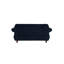 Causeuse formelle de luxe 1pc en velours indigo avec coussins 2 places