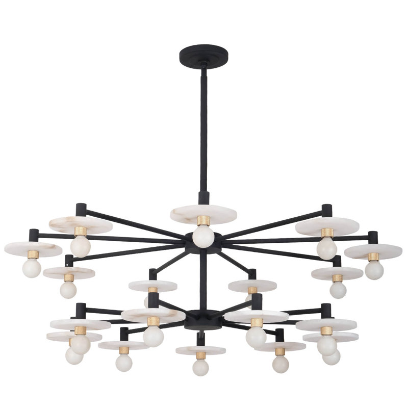 Discus 18 LT Matte Black Chandelier Kalco