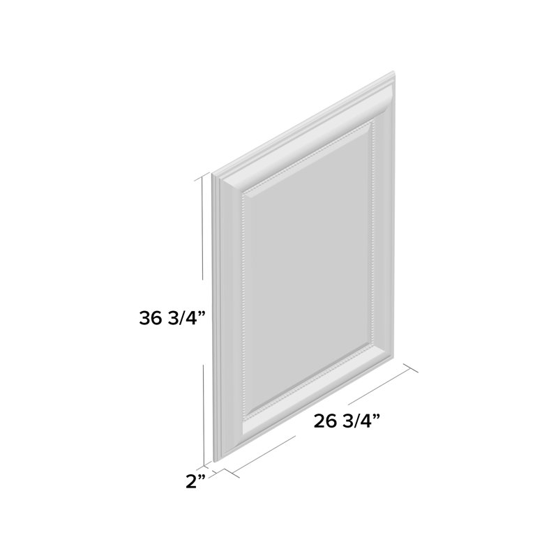 Painesville Solid Wood Rectangle Wall Mirror