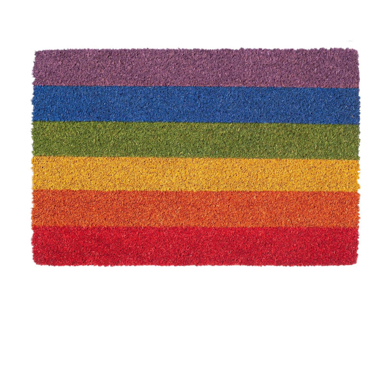 Nicola Spring - Coir Door Mats- Rainbow, 60cm W x 90cm L