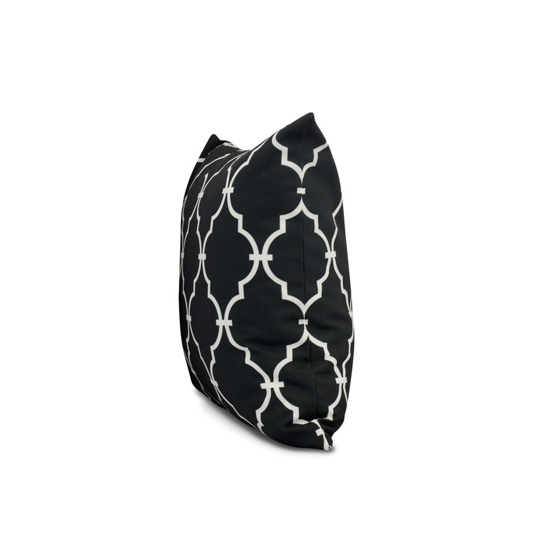 Reversible Throw Pillow, 16" x 16", Black
