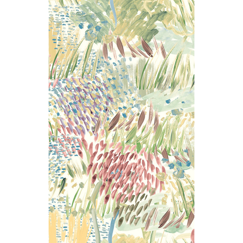Papier peint abstrait Wynton, Vert