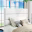 Lit plateforme Elison avec tête de lit tapissier en tissu et lattes en bois-894892974-912477649