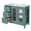 Meuble-lavabo de 36 po avec 2 portes à fermeture douce, armoire de rangement moderne à 3 tiroirs avec cadre en bois massif