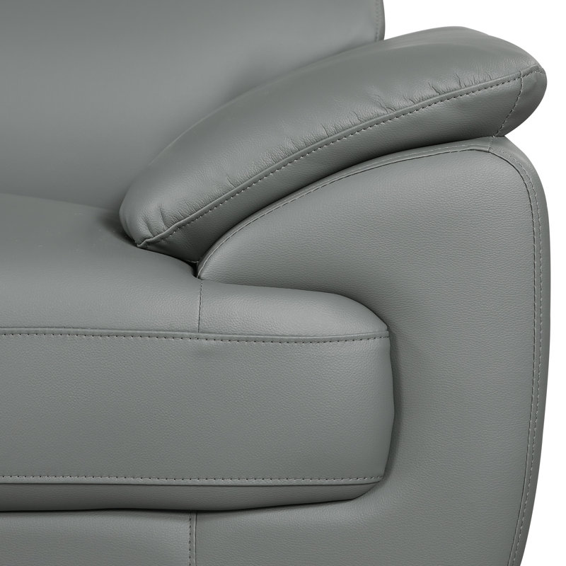 Causeuse en cuir, Gris
