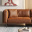 Causeuse-coussin modulaire en cuir véritable brun-1019174942-1019174940