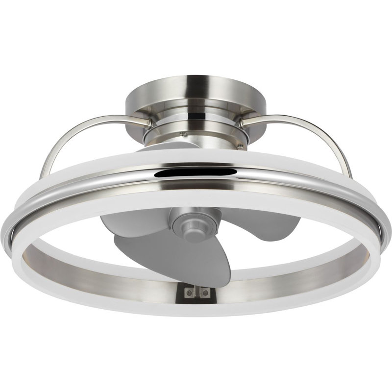 Burnett 20'' Ceiling Fan with LED Lights, Brushed Nickel