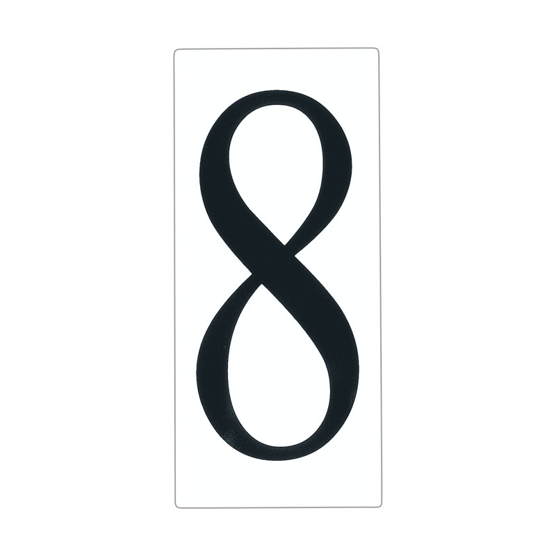 Numéro de maison Brookwood, 8, Blanc